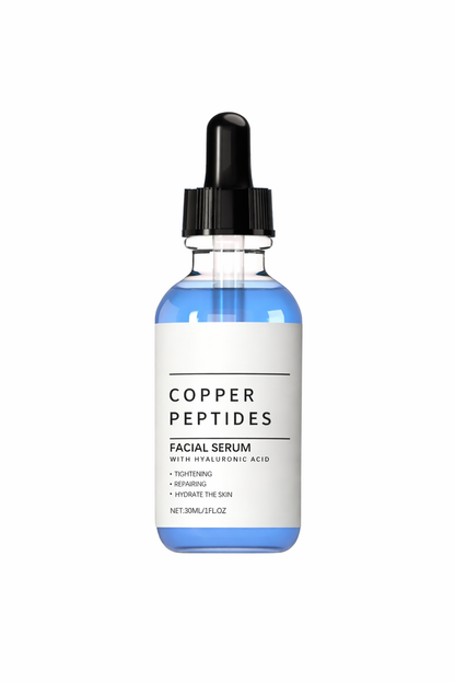 Copper Peptide Serum Anti Wrinkle Remover Antioxidant Tighten Skin Barrier Repair Deep Hydration Hyaluronic Acid Face Serum 30ml